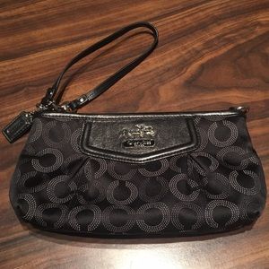 Coach black wristlet